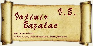 Vojimir Bažalac vizit kartica